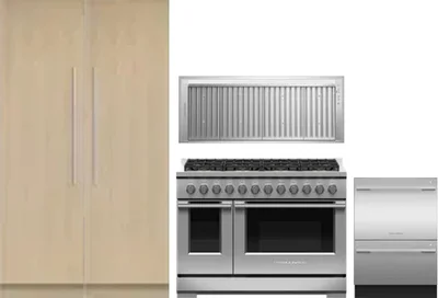 5 Piece Package Includes Refrigerator, Freezer, Range, Hood And Dishwasher